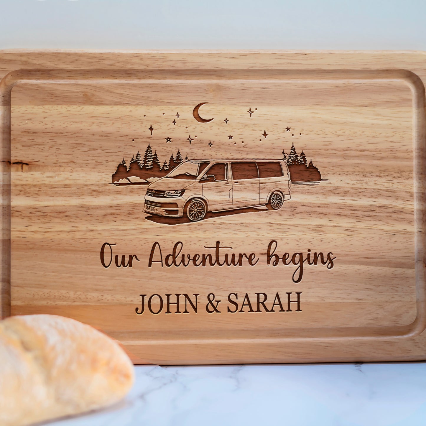 Personalised Campervan Board, Camping Board, Rectangle Cutting Board, Chopping Boards (Copy)