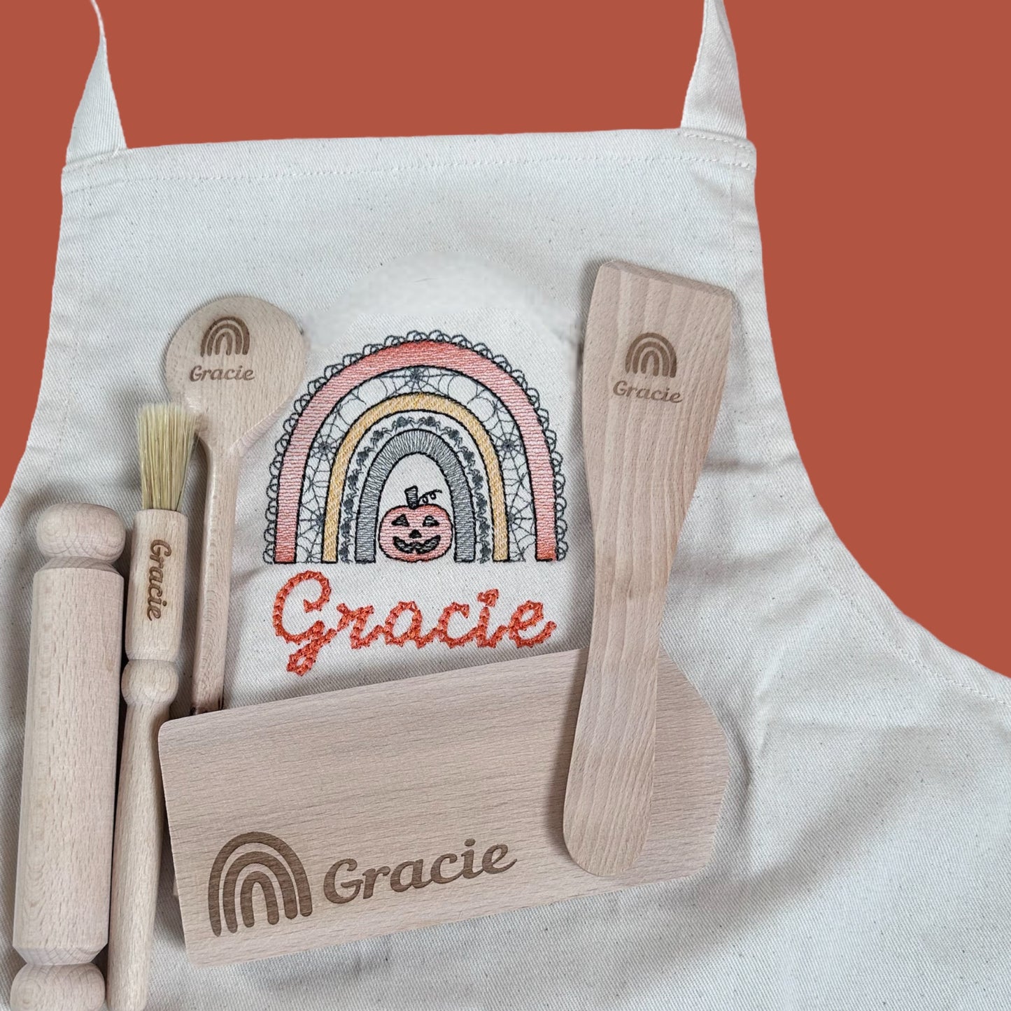 Children's Personalised Halloween Baking Set