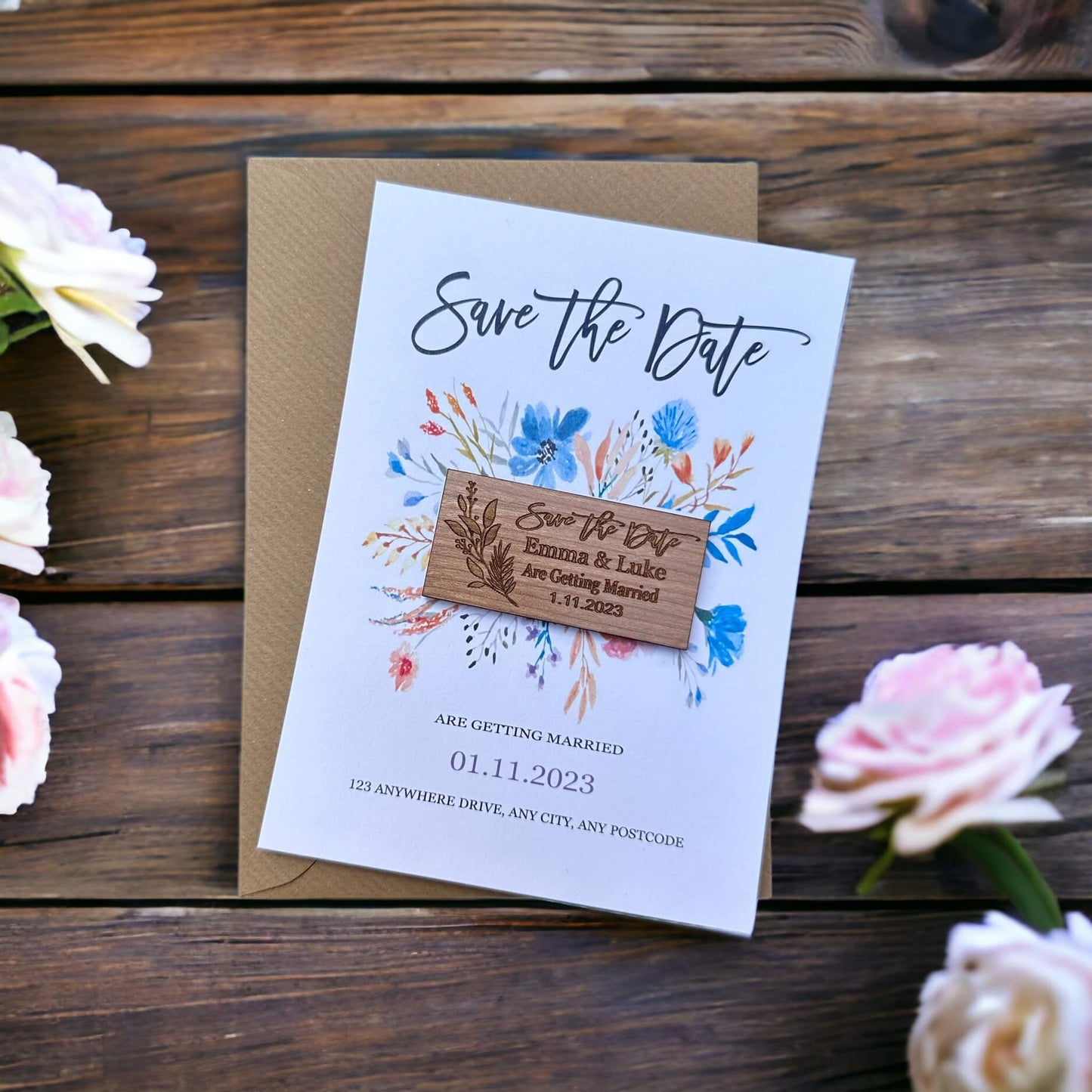 Personalised Save The Date or Evening Invitation Cards