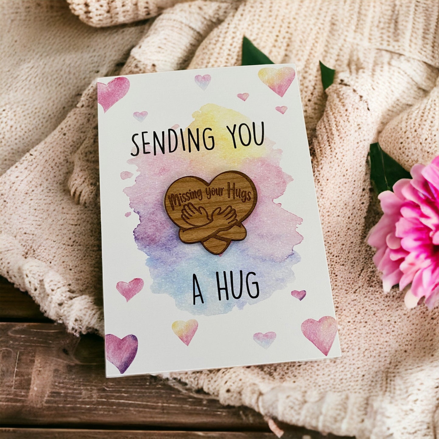 Missing Your Hugs Heart Card