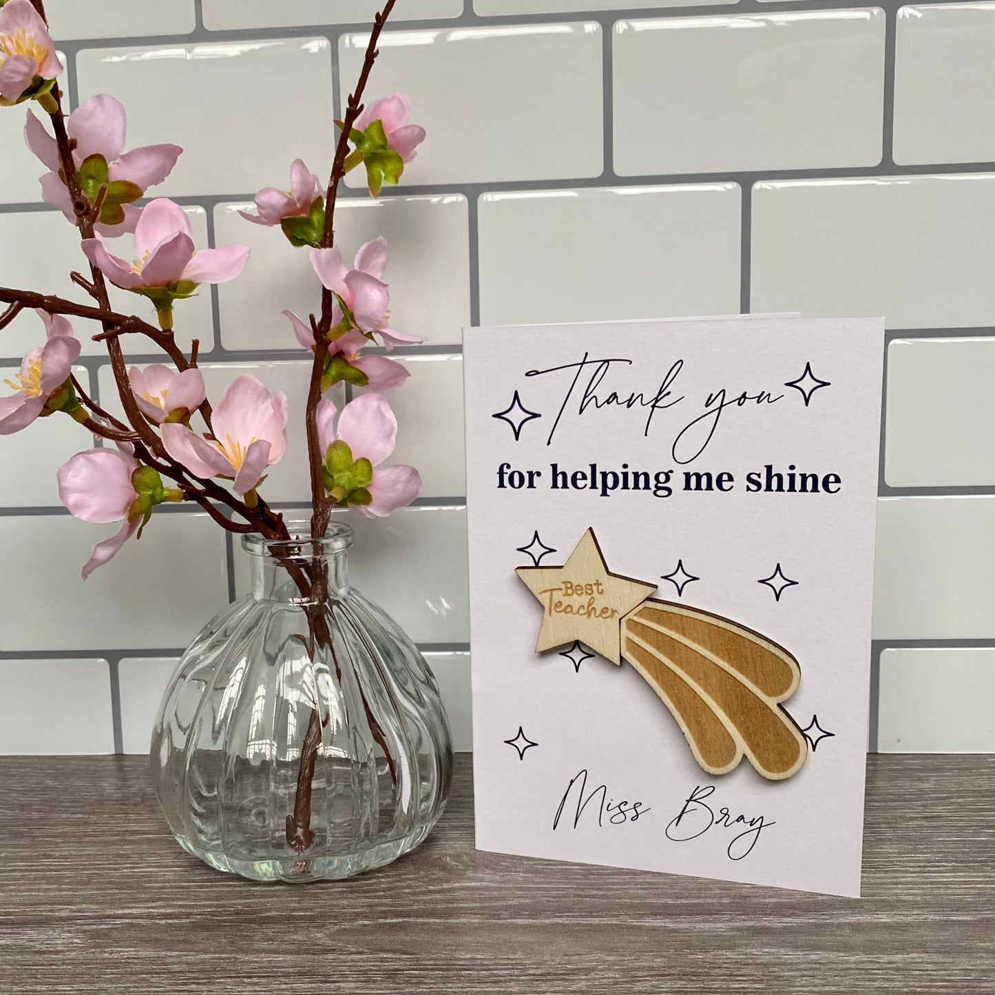 Thank You Teacher Card - Star Design