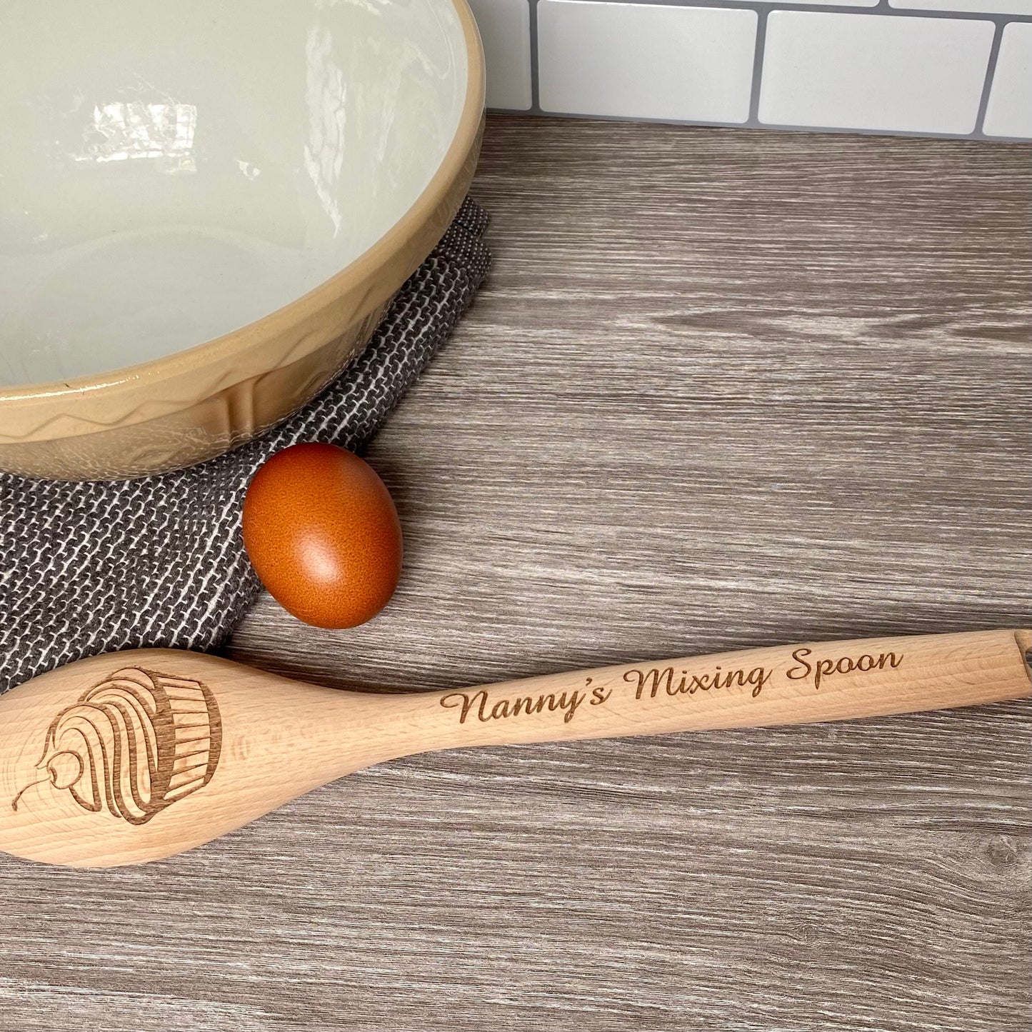 Personalised Wooden Mixing Baking Spoon Gift