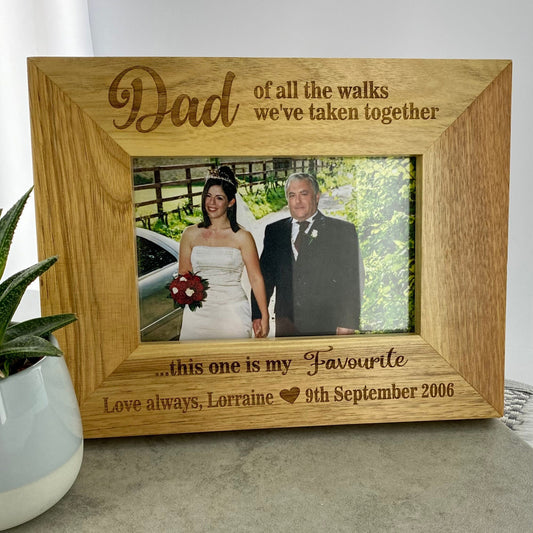 Father of the Bride Wooden Oak Frame