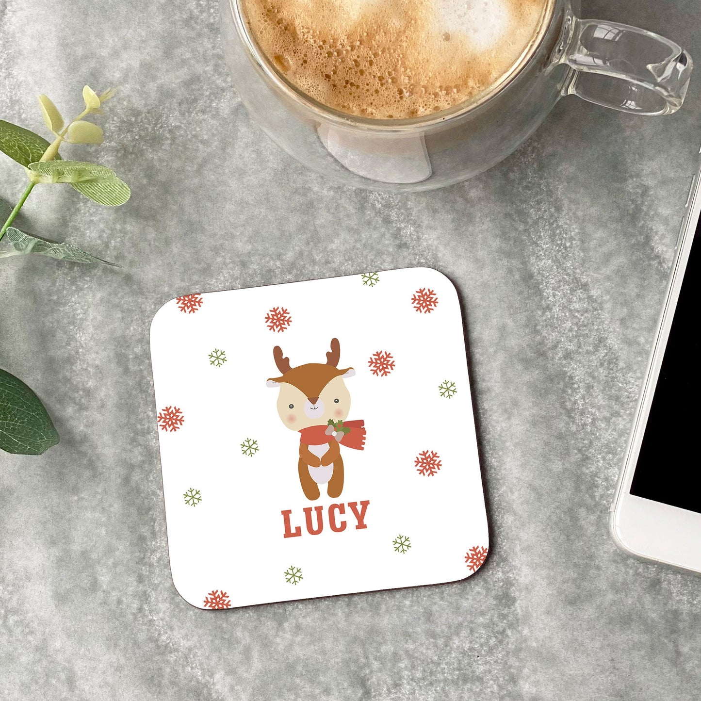 Personalised Hot Chocolate Tin Mug, Reindeer, Children's Tin Mug, Children's Christmas Mug