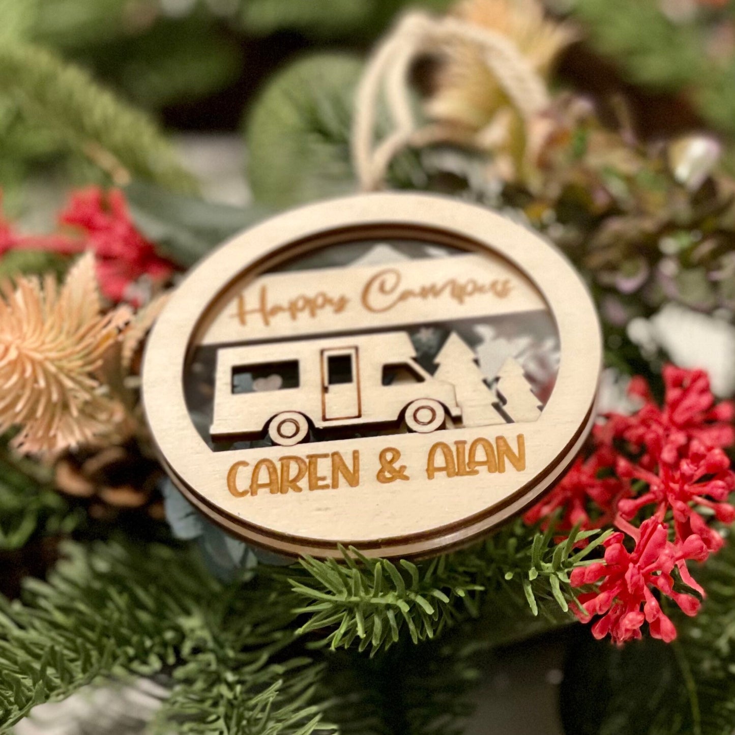 Personalised Motor Home Christmas Decoration