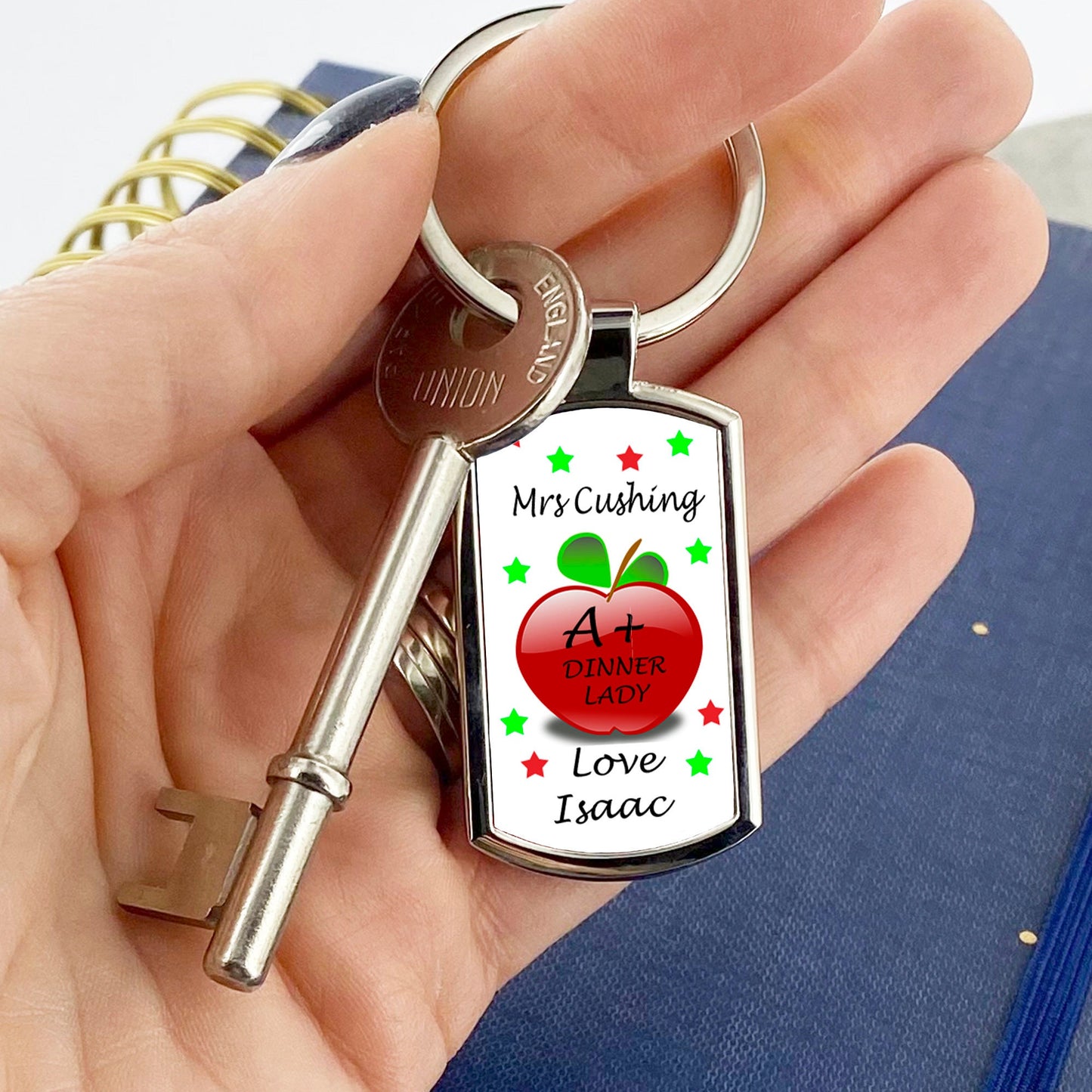 Personalised Teacher Keyring - Apple