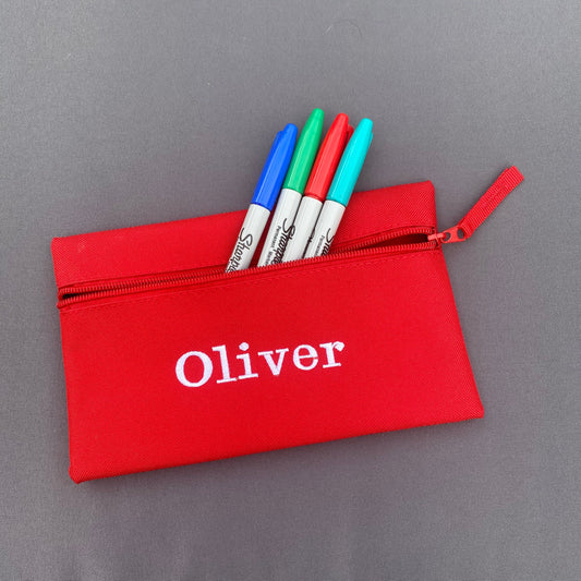 Personalised Embroidered Pencil Case