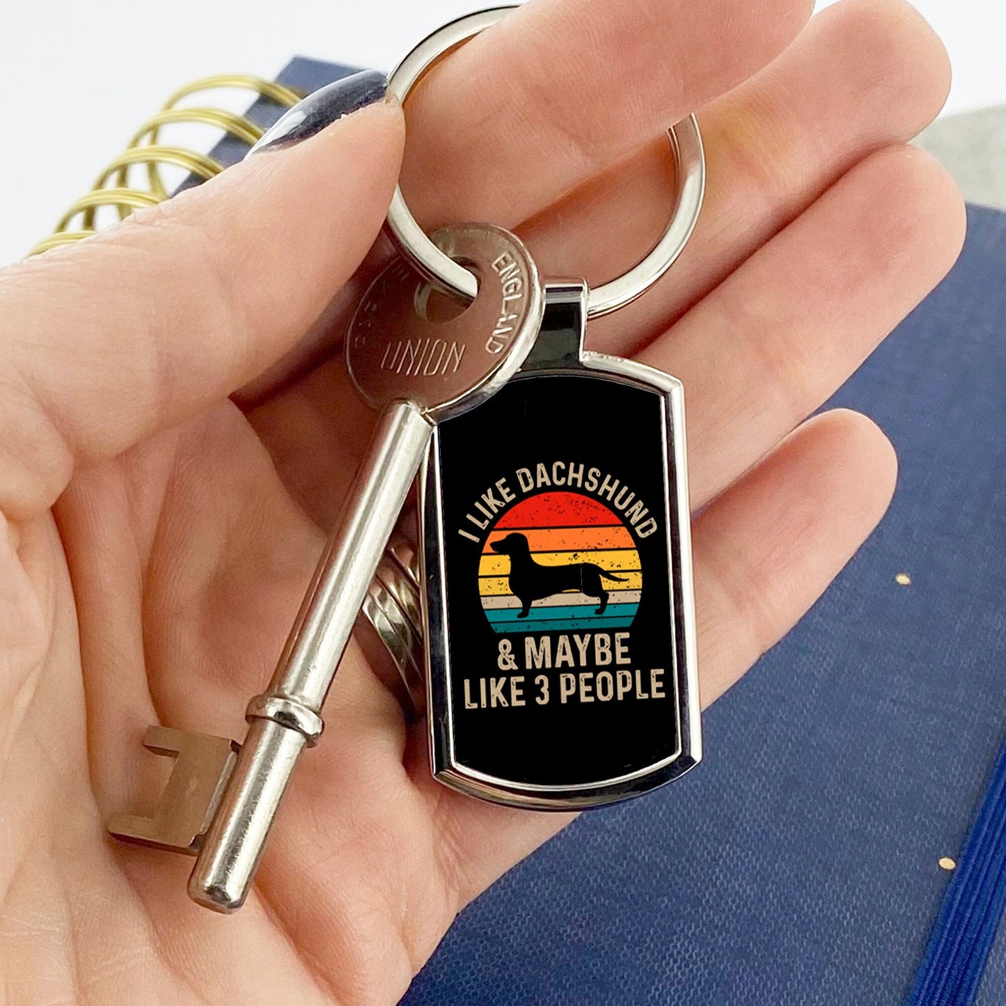 Dachshund Sausage Dog Quote Metal Keyring Gift
