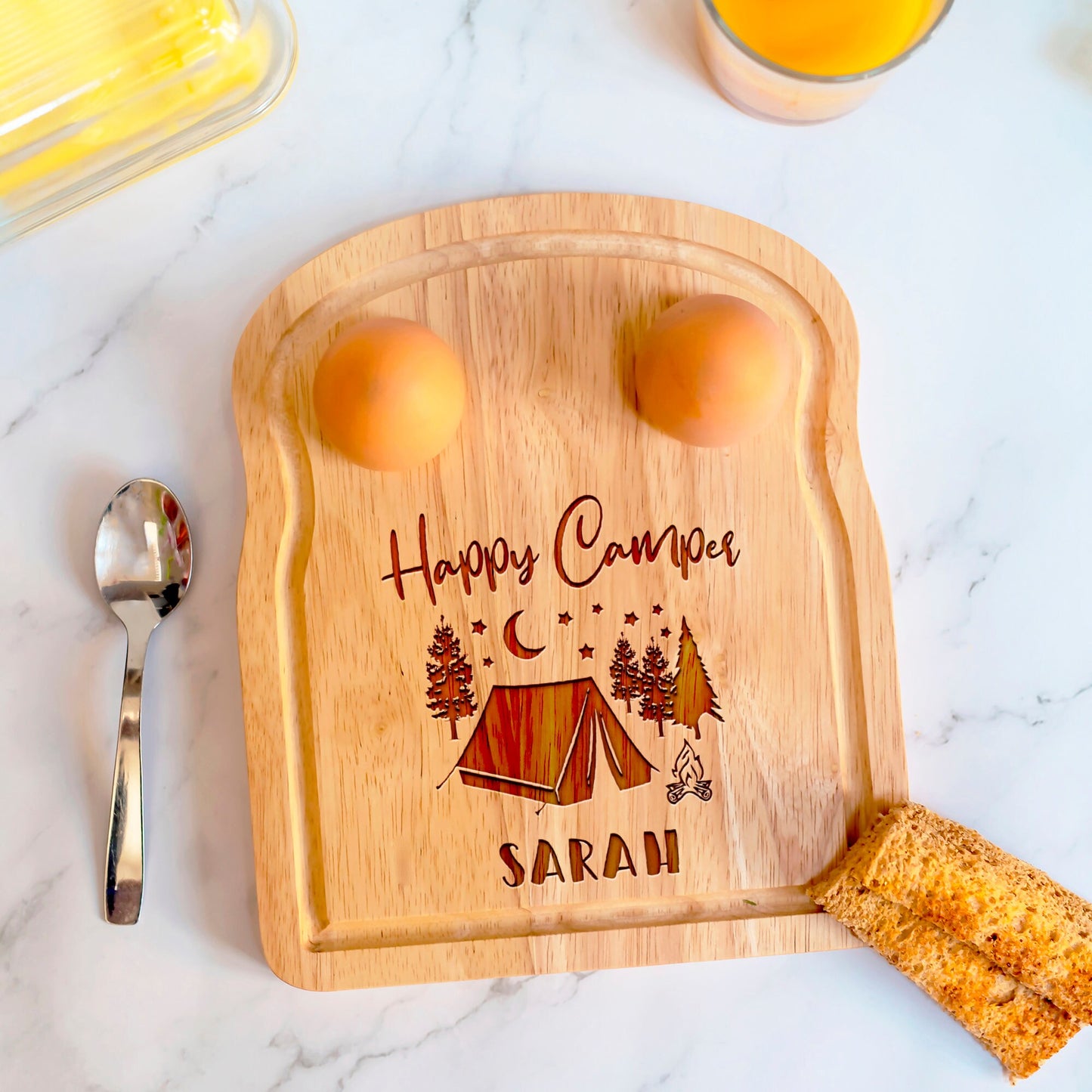 Happy Camper Breakfast Board