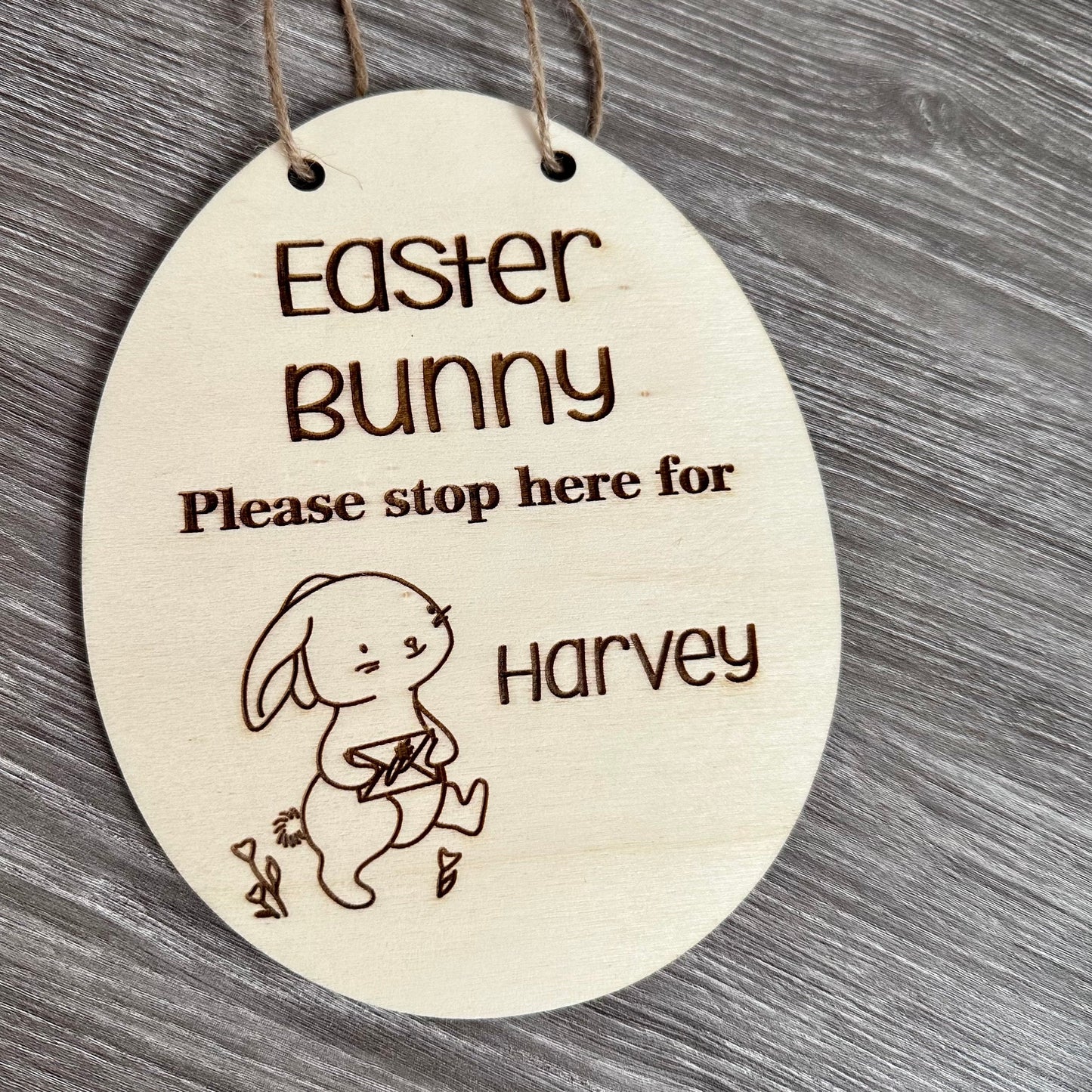 Easter Bunny Stop Here Sign