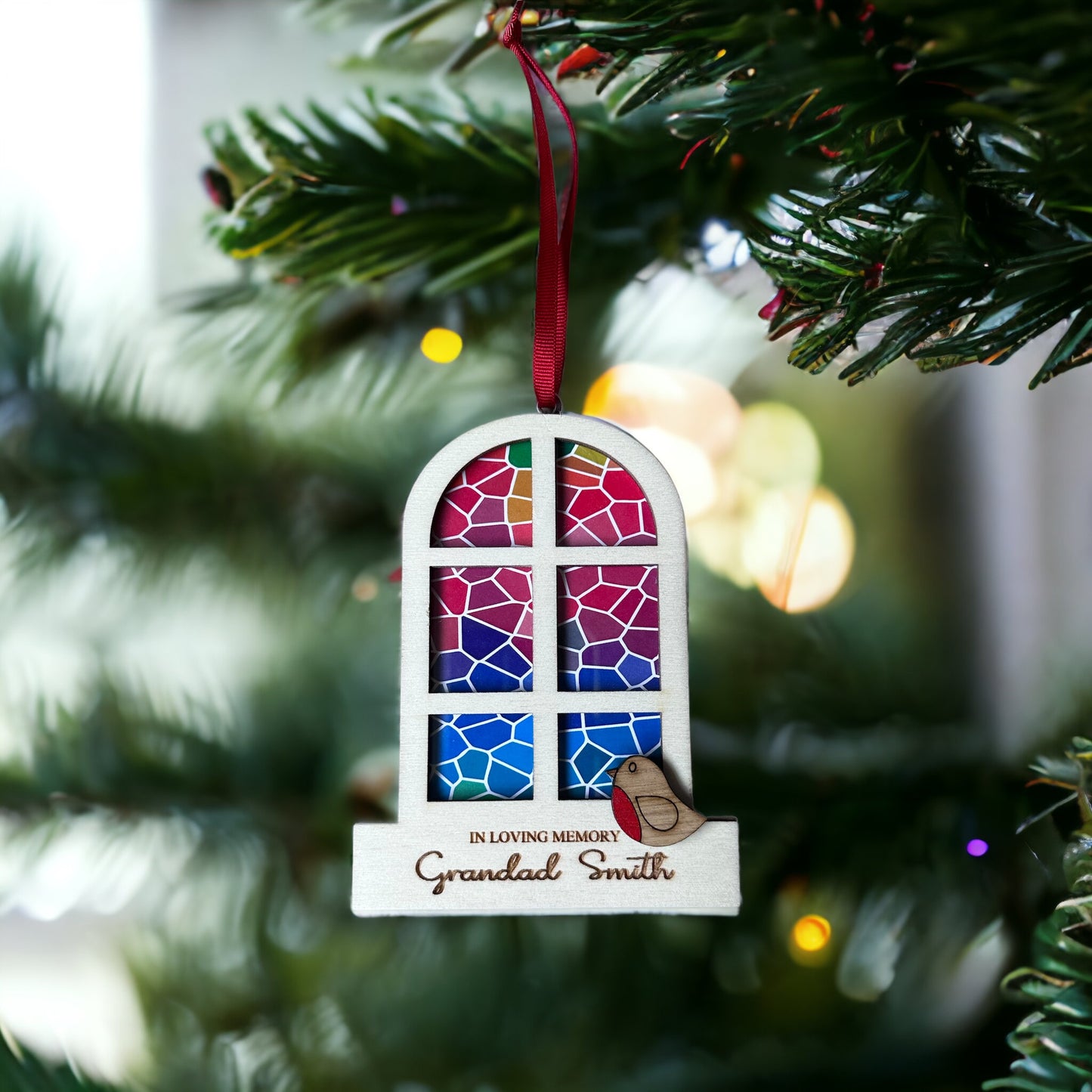 Personalised Memorial Bauble - When robins appear