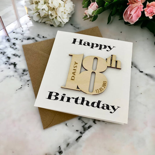 Personalised 18th Birthday Card