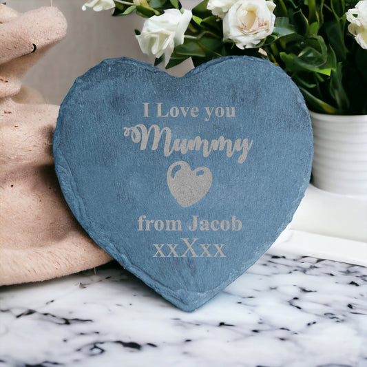 Personalised I Love you Engraved Coaster