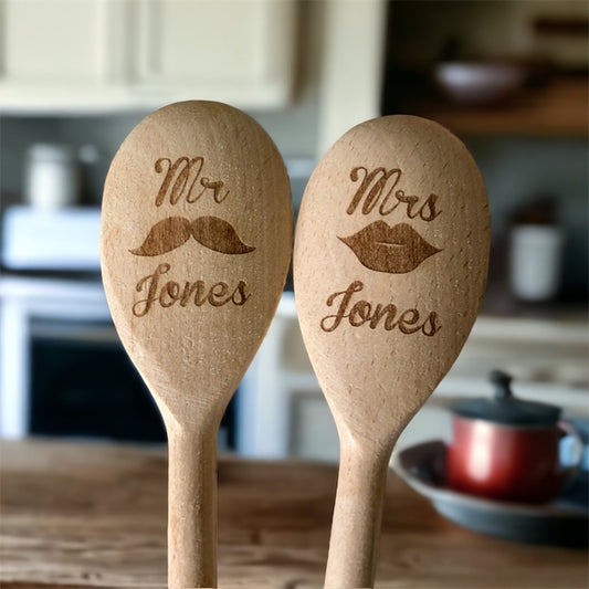 Personalised Engraved Wedding Wooden Spoon Gift