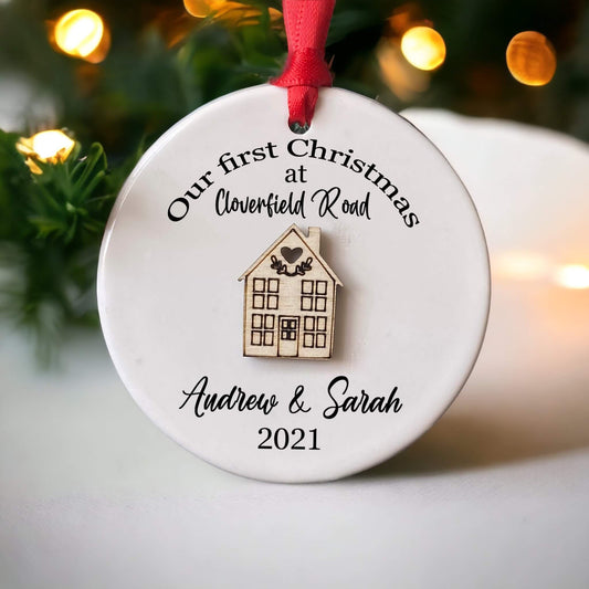 Personalised Our First Christmas New Home