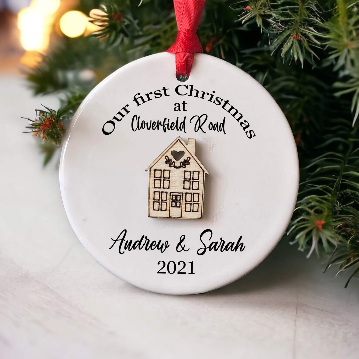 Personalised Our First Christmas New Home