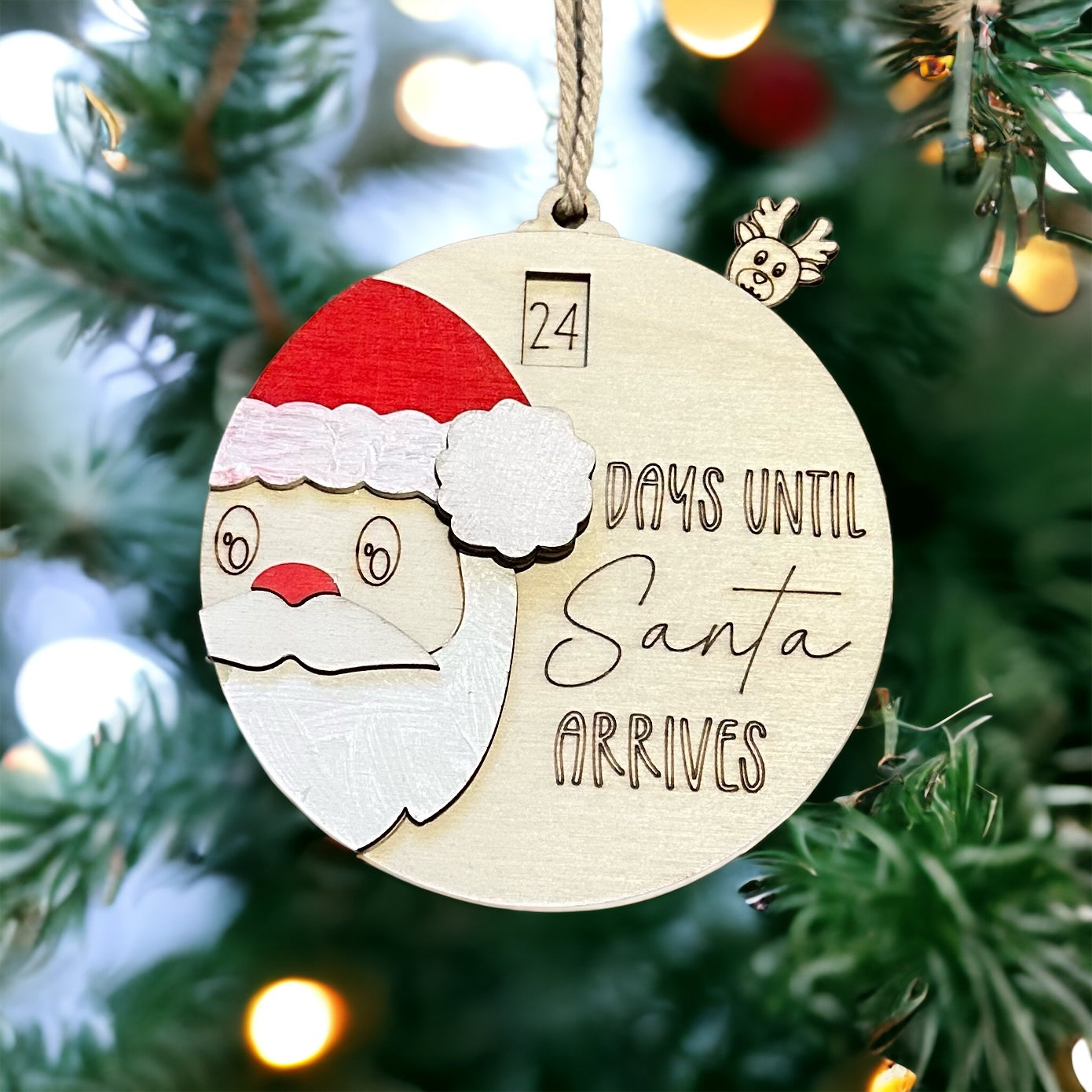 Christmas Decoration Santa Count Down 3D Hanging Gift