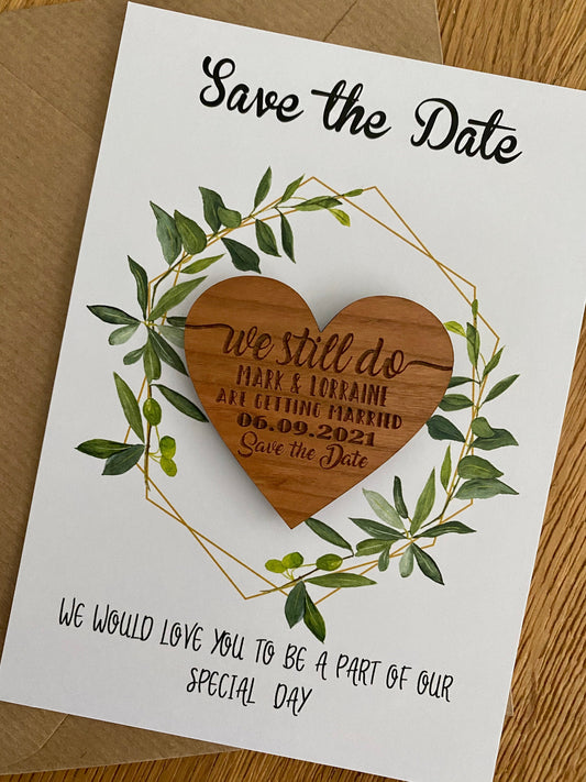 Personalised We still do Save the Date Magnet Wedding Announcement Invitation