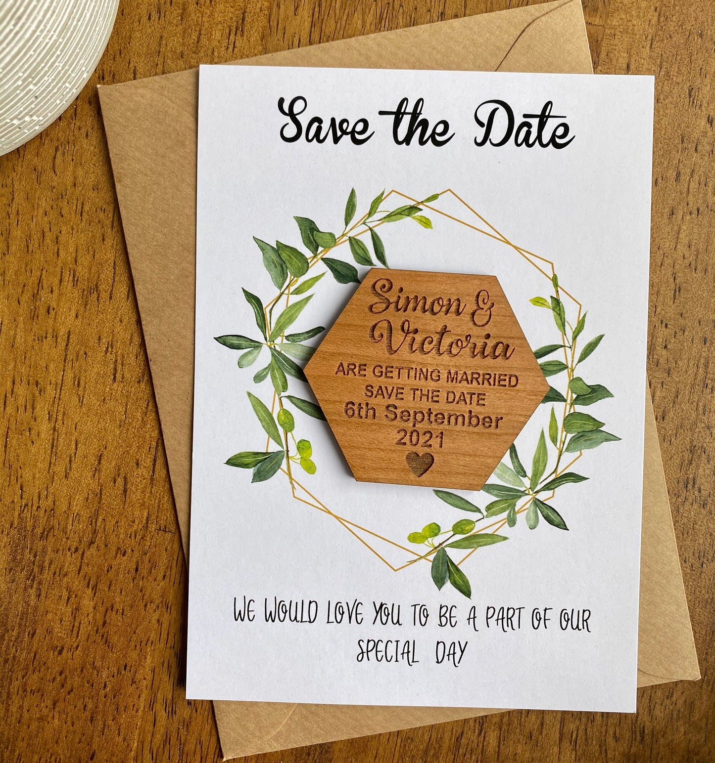Personalised Save the Date Wedding Announcement Invitation