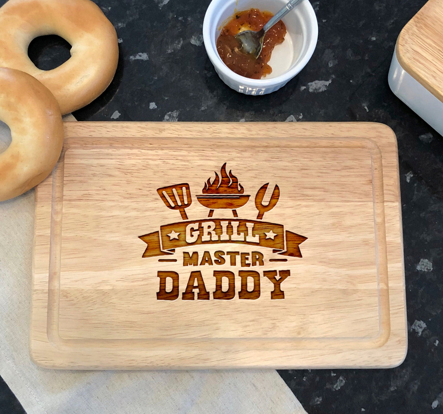 Grill Master Daddy BBQ Rectangle Chopping Board Gift