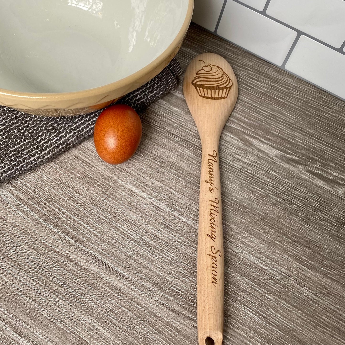 Personalised Wooden Mixing Baking Spoon Gift