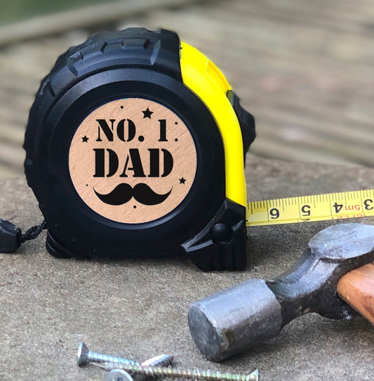 No 1 DAD Tape Measure Gift - Engraved DIY Gift, Fathers Gift