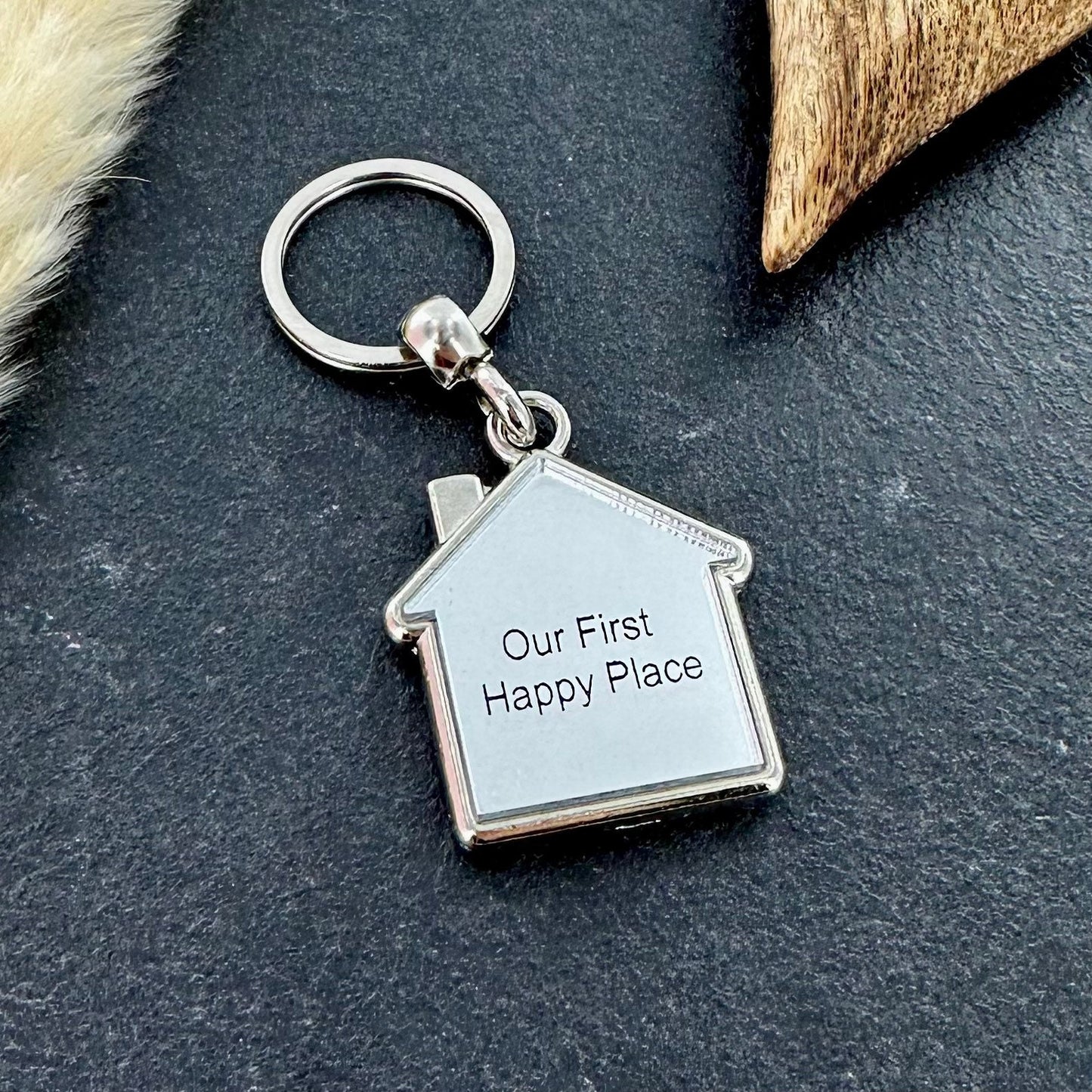 Personalised First Home Keyring, New Home Gift, New House Keyring, Housewarming Gift, Couples Gift