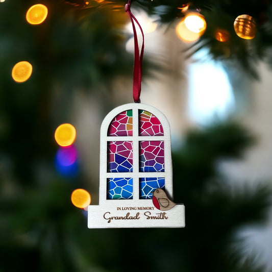 Personalised Memorial Bauble - When robins appear